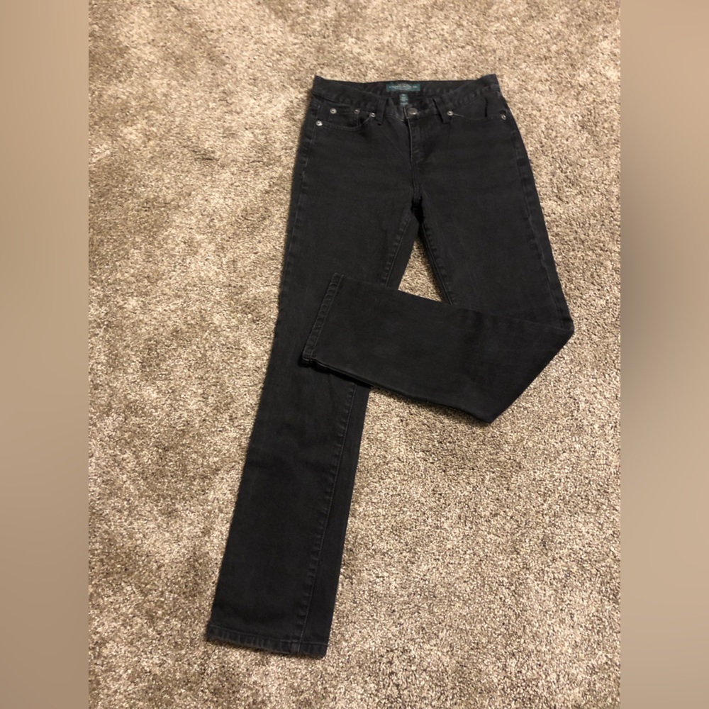 Polo Ralph Lauren LRL  Women's Size 3P 28x28 Black Denim Skinny Jeans EUC Look!